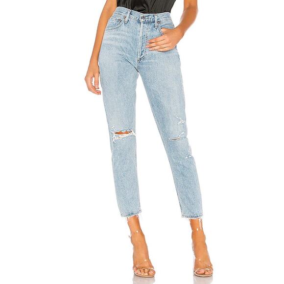 Agolde Jamie High Rise Classic Jeans in Shakedown - Picture 1 of 7